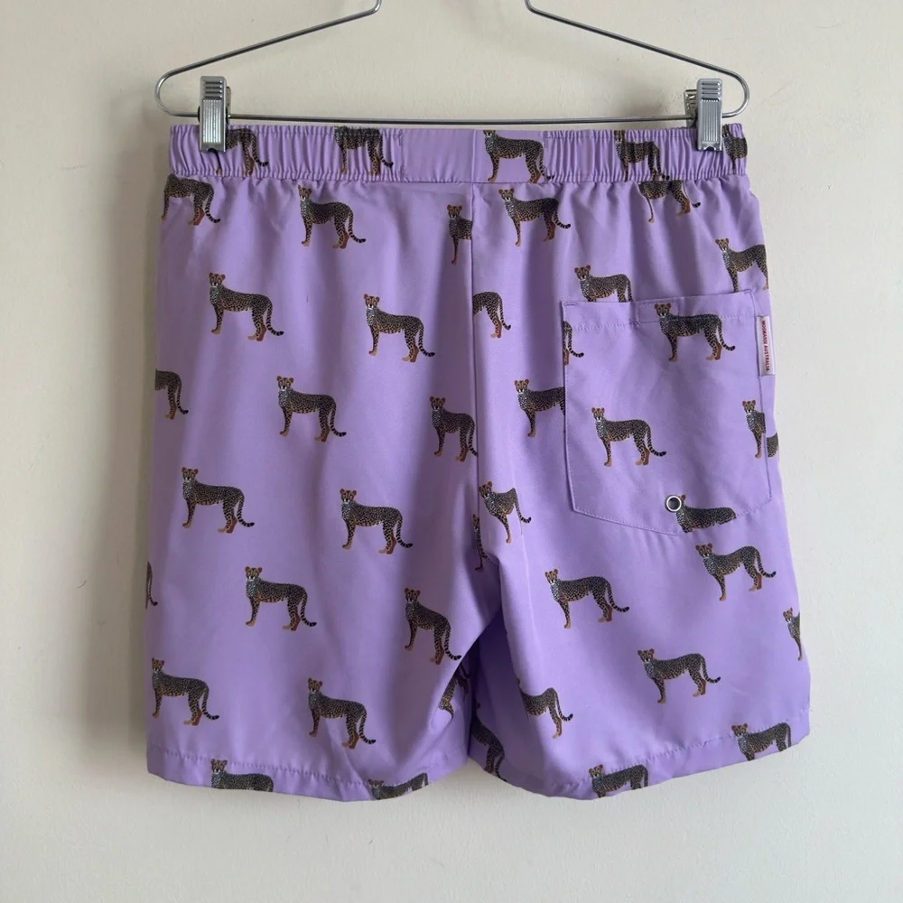 Mosmann Australia Once A Cheetah Swim Shorts Mens M NWOT Quick Dry Trunks